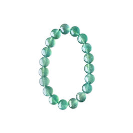 Green strawberry quartz beaded bracelet
